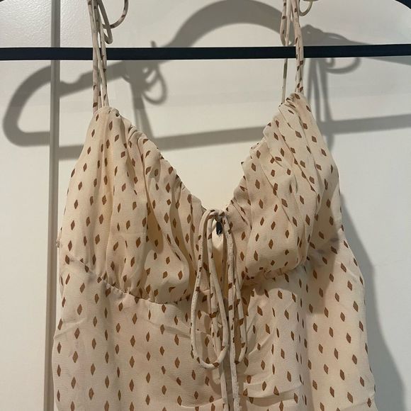 Cotton Candy LA Tan Ruched Mini Dress - Picture 6 of 7